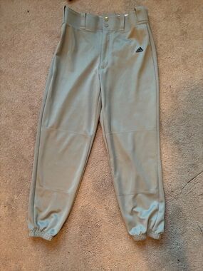 Adidas youth gray baseball pants XL